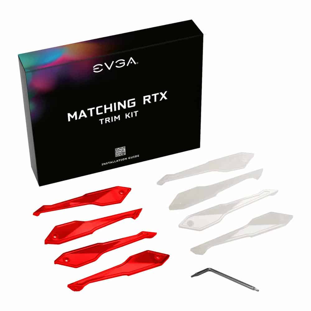 (image for) EVGA GeForce RTX 2070/2080 Ti FTW3 Official Red/White Tri Fan Trim Kit Accessory